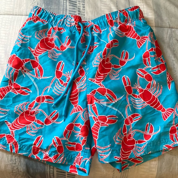 George Other - 💗5/$25!💗 George-Lobster Print Swim Shorts - Blue and Red Men’s Small
